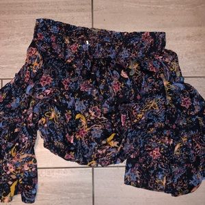 Free People Off the Shoulder Floral Top